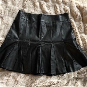 Faux leather skirt